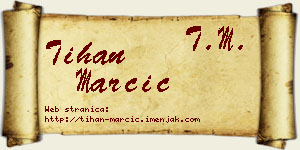 Tihan Marčić vizit kartica